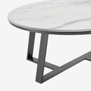 Coffee Table T007 (White with Black Legs)