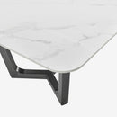 Coffee Table T003 (White with Black Legs)
