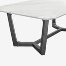 Coffee Table T003 (White with Black Legs)